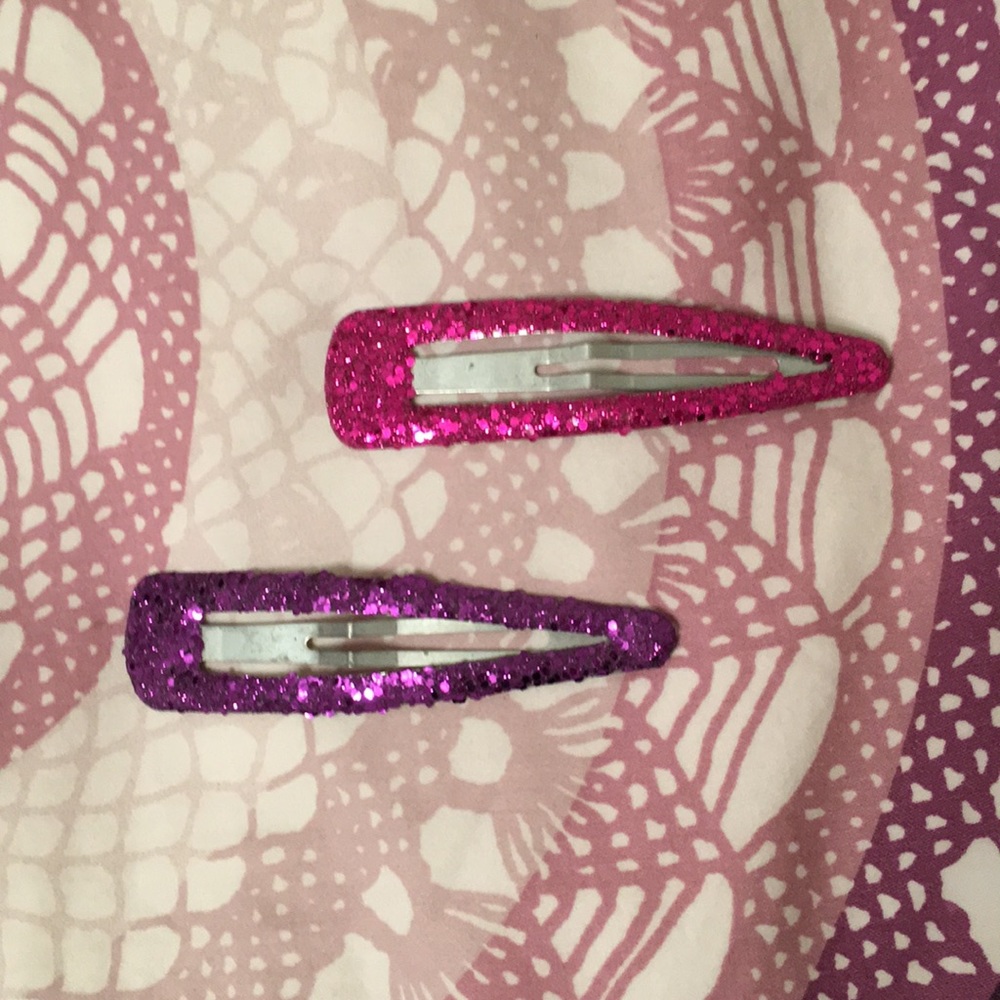 Huge sparkly hair barrettes